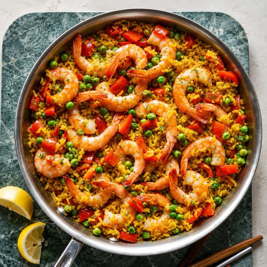 Paella de Camarão